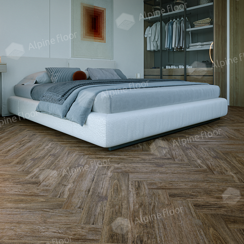Alpine Floor Herringbone 12 Pro 4V 34 (CH) LF106-10A New Дуб Бордо (фото 5)