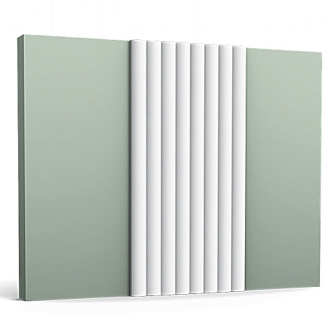 Стеновые панели Orac 3D W110F Hill (гибкие) Белый (фото 1)
