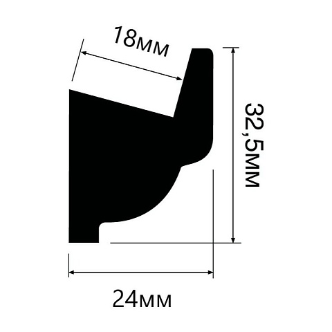 Молдинг HI WOOD LB32 под подсветку/ 32.5 х 24 х 2000 (фото 2)